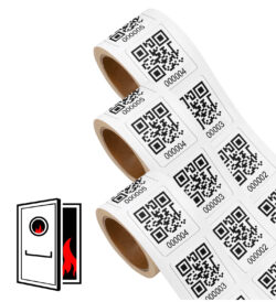 750 QR code stickers for fire doors