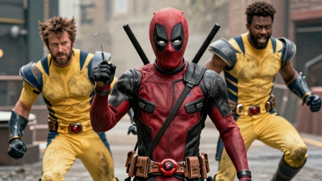 Deadpool and Wolverine movie trailer scene
