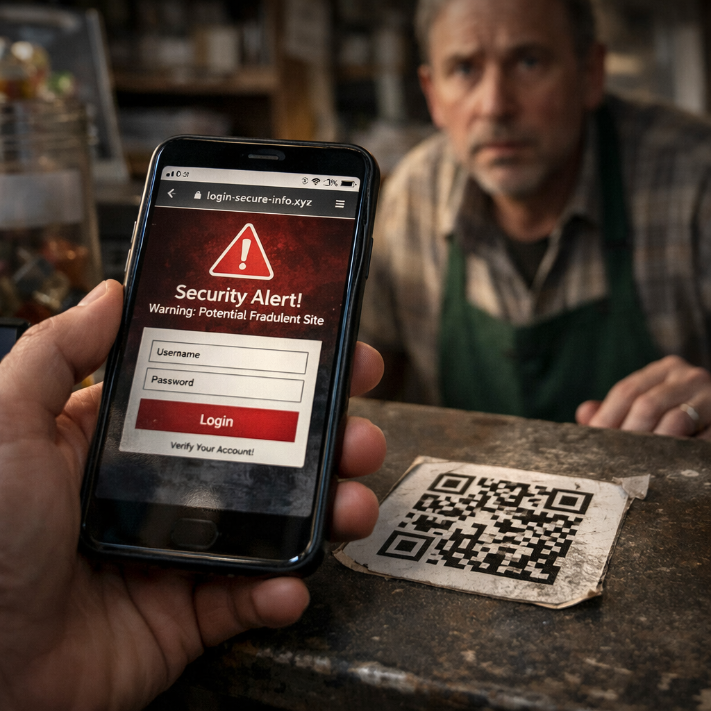 Untrusted QR Stickers Leading to Scam Sites?