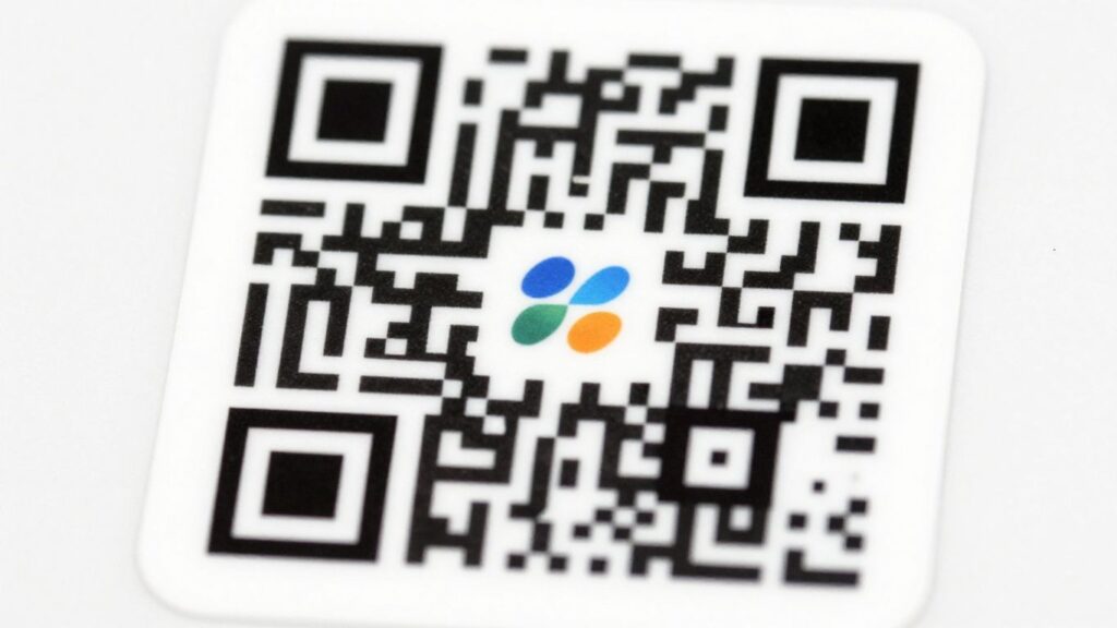 Branded QR code on a business sticker. how to design a branded qr code for business stickers