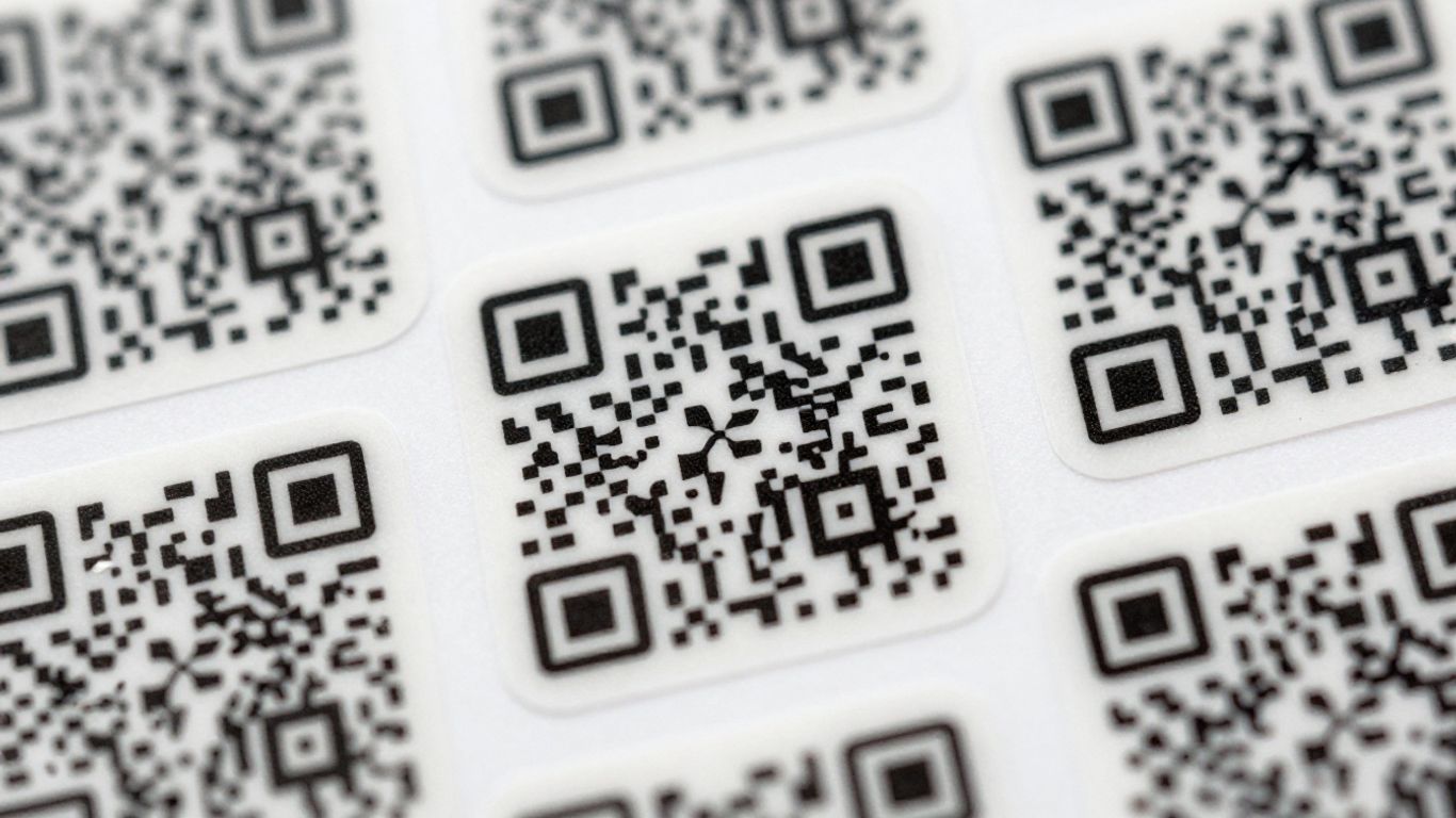 Small Custom QR Code Stickers for Packaging, Marketing and Asset Labels